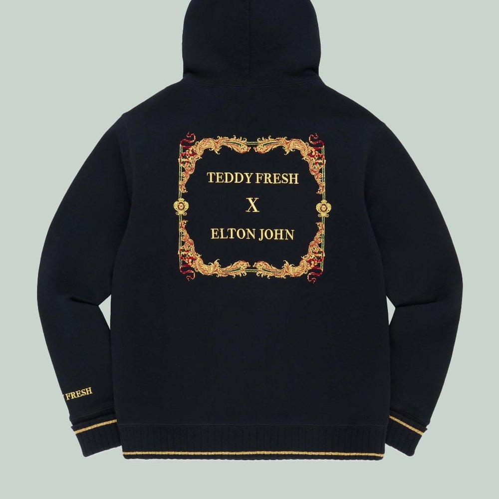 NWT Teddy Fresh ELTON JOHN THE ONE HOODIE BLACK!! 2X - Picture 3 of 6